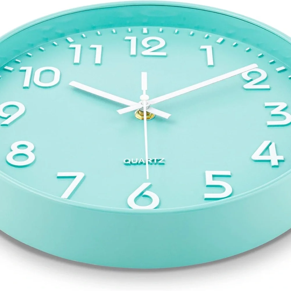 NEW Modern Aqua Wall Clock/ Battery / home decor